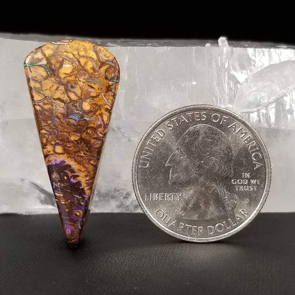 Australian Koroit Opal * boulder opal cab 35.47 x 16.04 x 10.80mm * LKO145L5 - Picture 7 of 13